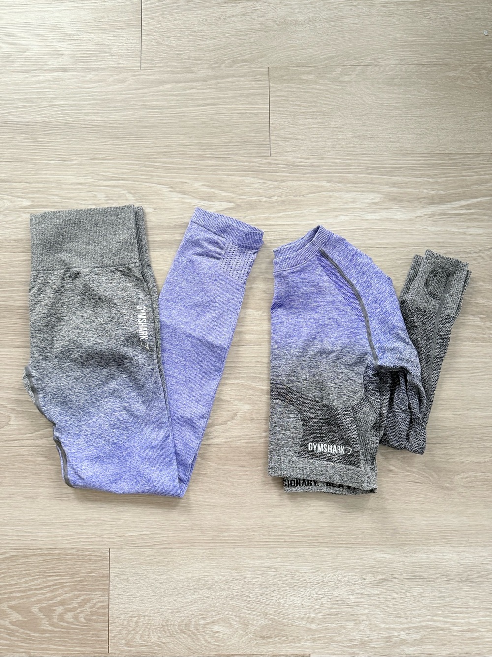 Gymshark Women’s Ombre Purple & Gray Seamless Leggings